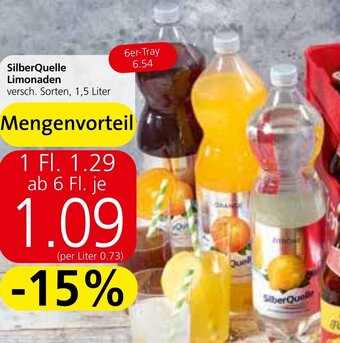 Spar SilberQuelle Limonaden versch. Sorten, 1,5 Liter Angebot