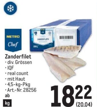 Metro Zanderfilet • 4,5-kg-Pkg Angebot