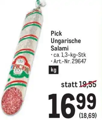 Metro Pick Ungarische Salami ca. 1,3-kg-Stk Angebot