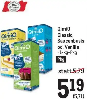 Metro QimiQ Classic, Saucenbasis od. Vanille -1-kg-Pkg Angebot