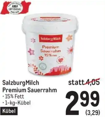 Metro Salzburg Milch Premium Sauerrahm • 1-kg-Kübel Angebot