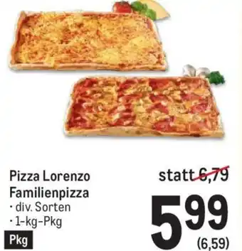 Metro Pizza Lorenzo Familienpizza • div. Sorten -1-kg-Pkg Pkg Angebot