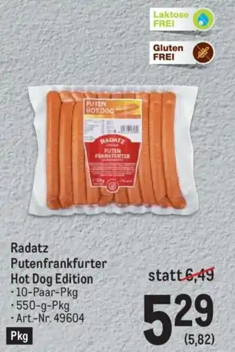 Metro Radatz Putenfrankfurter Hot Dog Edition 10-Paar-Pkg Angebot