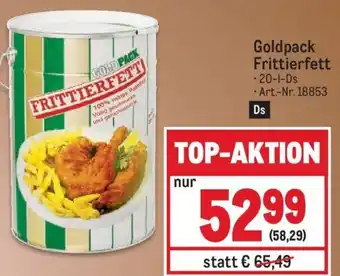 Metro Goldpack Frittierfett Angebot