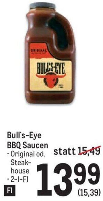 Metro Bull's-Eye BBQ Saucen Angebot