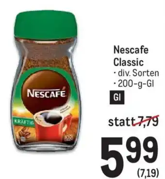 Metro Nescafe Classic • div. Sorten • 200-g-Gl Angebot
