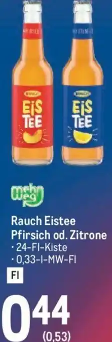Metro Rauch Eistee Pfirsich od. Zitrone -24-Fl-Kiste Angebot