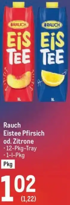 Metro Rauch Eistee Pfirsich od. Zitrone • 12-Pkg-Tray -1-1-Pkg Angebot