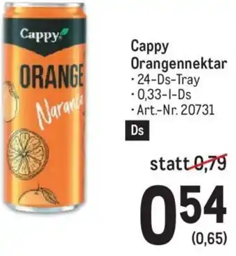 Metro Cappy Orangennektar .24-Ds-Tray -0,33-1-Ds Angebot