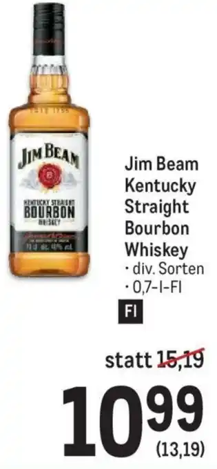 Metro Jim Beam Kentucky Straight Bourbon Whiskey • div. Sorten 0,7-l-Fl Angebot