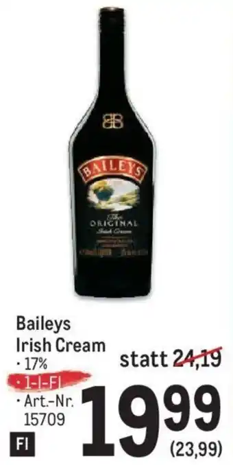 Metro Baileys Irish Cream 1-1-FI - Art.-Nr. Angebot