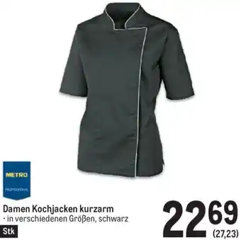 Metro Damen Kochjacken kurzarm in verschiedenen Größen, schwarz Angebot