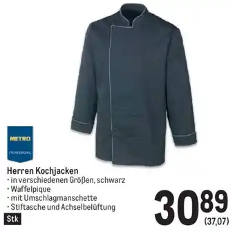 Metro Herren Kochjacken in verschiedenen Größen, schwarz Angebot