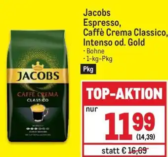 Metro Jacobs Espresso, Caffè Crema Classico, Intenso Angebot