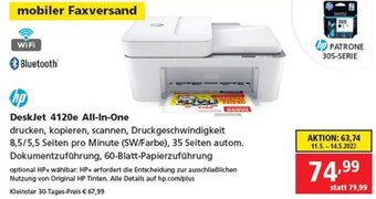 Pagro Diskont hp DeskJet 4120e All-In-One Angebot