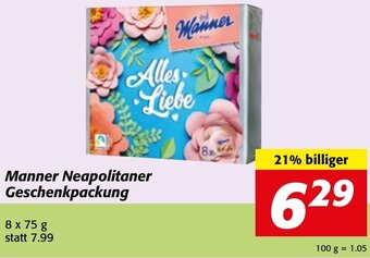 Strasser Markt Manner Neapolitaner Geschenkpackung 8 x 75 g Angebot