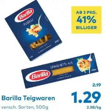 T&G Barilla Teigwaren versch. Sorten, 500g Angebot