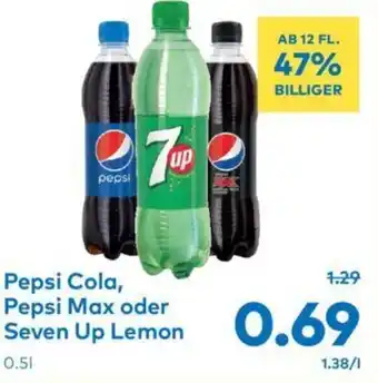 T&G Pepsi Cola, Pepsi Max oder Seven Up Lemon 0.5L Angebot