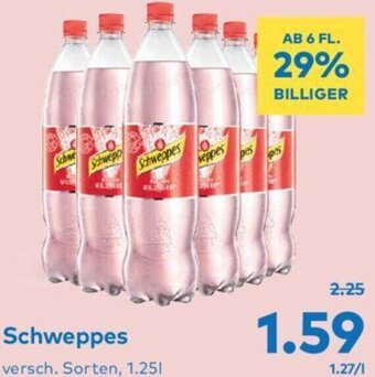 T&G Schweppes versch. Sorten, 1.25L Angebot
