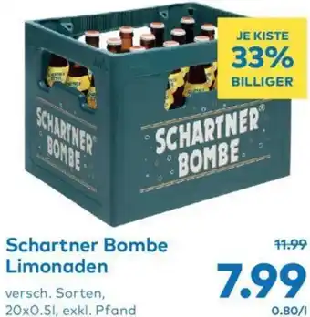 T&G Schartner Bombe Limonaden versch. Sorten, 20x0.5L, exkl. Pfand Angebot