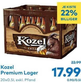 T&G Kozel Premium Lager 20x0.51, exkl. Pfand Angebot