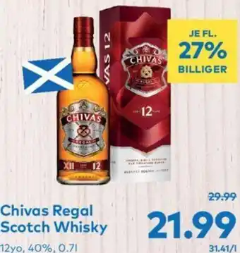 T&G Chivas Regal Scotch Whisky 12yo, 40%, 0.7L Angebot