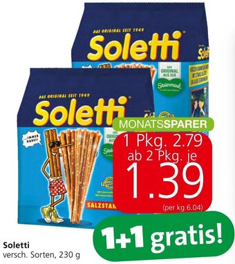 Spar Soletti versch. Sorten, 230 g Angebot