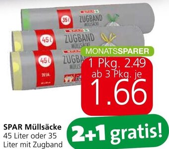 Spar SPAR Müllsäcke 45 Liter oder 35 Liter mit Zugband Angebot