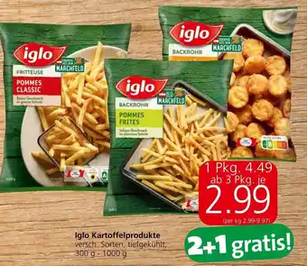 Spar Iglo Kartoffelprodukte versch. Sorten, tiefgekühlt, 300 g- 1000 g Angebot