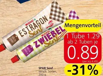 Spar SPAR Senf versch. Sorten, 200 g Angebot
