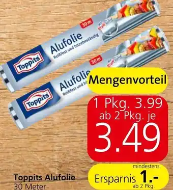 Spar Toppits Alufolie 30 Meter Angebot