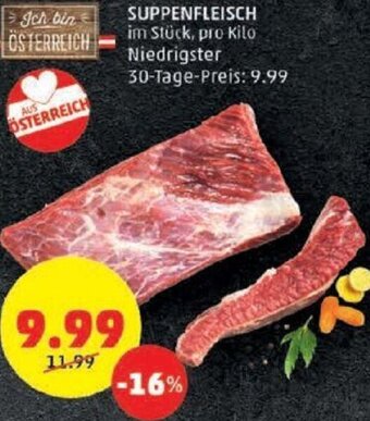 PENNY SUPPENFLEISCH im Stück, pro Kilo Niedrigster Angebot