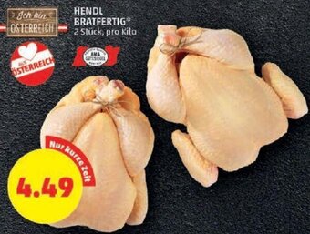 PENNY HENDL BRATFERTIG 2 Stück, pro kilo Angebot