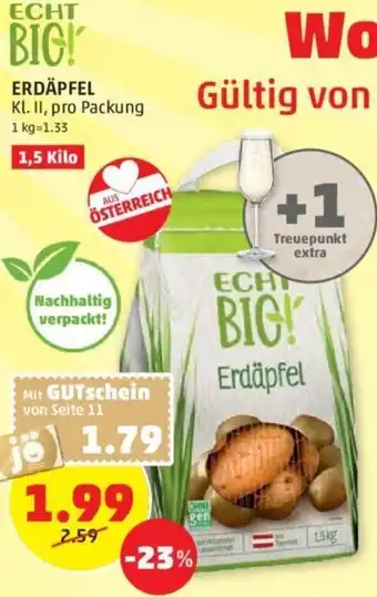 PENNY ERDÄPFEL Kl. II, pro Packung Angebot