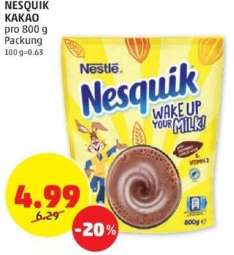 PENNY NESQUIK KAKAO pro 800 g Packung Angebot