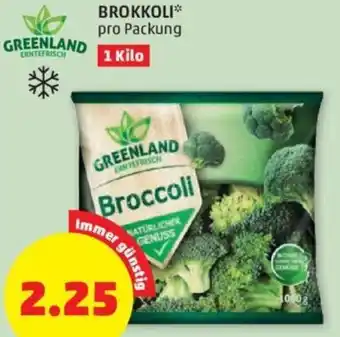 PENNY GREENLAND ERNTEFRISCH BROKKOLI pro Packung 1 Kilo Angebot