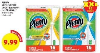 PENNY PLENTY KÜCHENROLLE SHORT & SMART** od. ORIGINAL* pro Packung Angebot