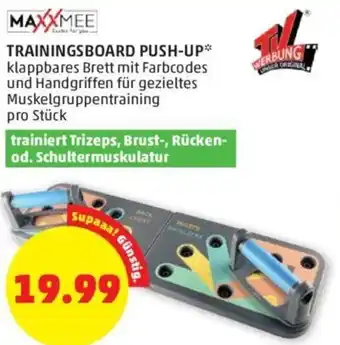 PENNY MAXXMEE TRAININGSBOARD PUSH-UP* klappbares Brett mit Farbcodes und Handgriffen für gezieltes Muskelgruppentraining pro Stück Angebot