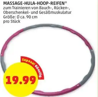 PENNY MASSAGE-HULA-HOOP-REIFEN* zum Trainieren von Bauch-, Rücken-, Oberschenkel- und Gesäßmuskulatur Größe: Ø ca. 90 cm pro Stück Angebot