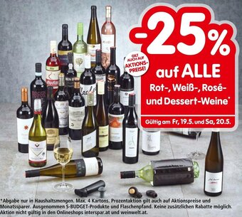 Interspar auf ALLE Rot-, Weiß-, Rosé- und Dessert-Weine* Angebot