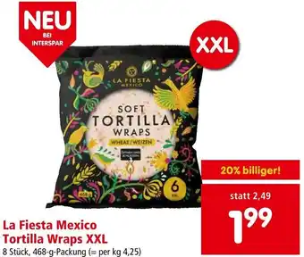 Interspar La Fiesta Mexico Tortilla Wraps XXL 8 Stück, 468-g-Packung Angebot