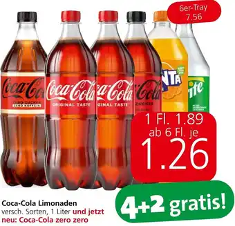 Spar Coca-Cola Limonaden versch. Sorten, 1 Liter und jetzt neu: Coca-Cola zero zero Angebot