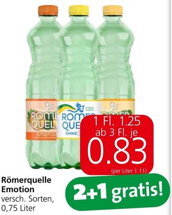 Spar Römerquelle Emotion versch. Sorten, 0,75 Liter Angebot