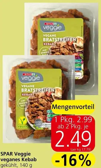 Spar SPAR Veggie veganes Kebab gekühlt, 140 g Angebot