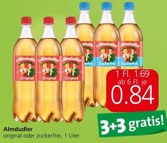 Spar Almdudler original oder zuckerfrei, 1 Liter Angebot