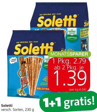 Spar Soletti versch. Sorten, 230 g Angebot