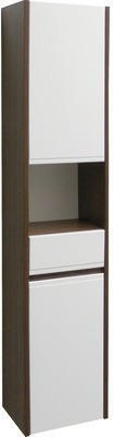 Hornbach Hochschrank sanotechnik paris 170x33,5x30 cm weiß/nuss Angebot