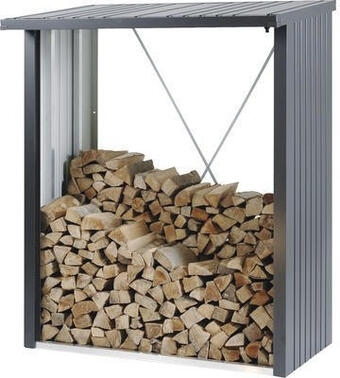Hornbach Kaminholzunterstand biohort woodstock 150 157 x 102 x 199 cm dunkelgrau-metallic Angebot