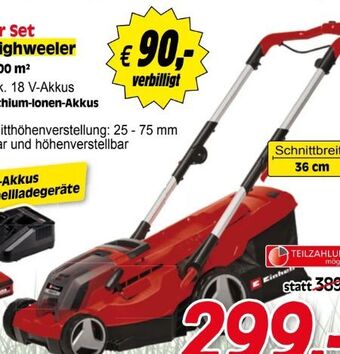 Zgonc Akku-rasenmäher set rasarro 36/36 Angebot