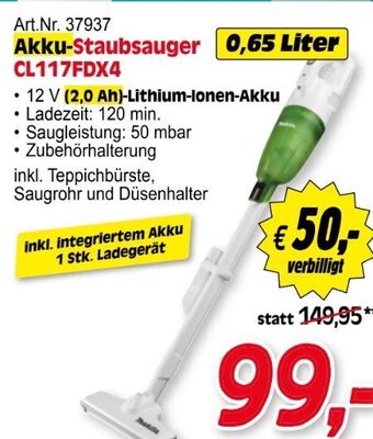 Zgonc Akku-staubsauger cl117fdx4 Angebot